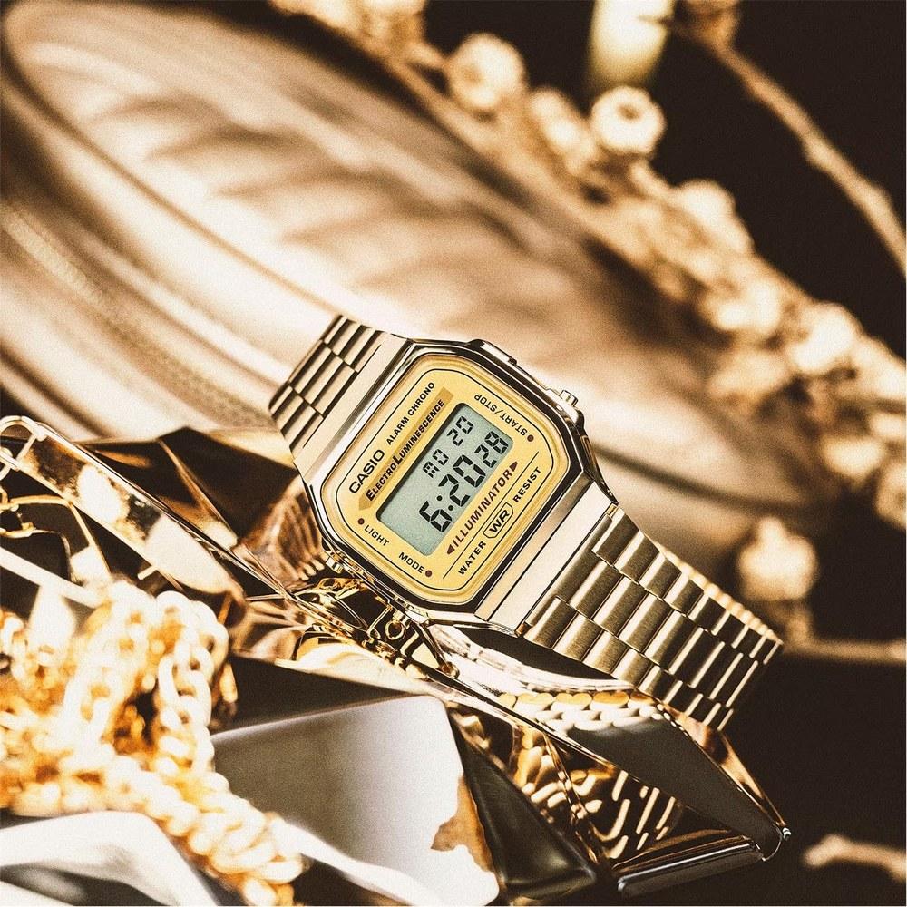 Casio Стандартные цифровые наручные часы A-168WG-9W Мужские