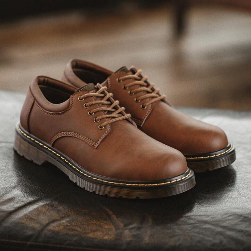 Модные мужские британские туфли из натуральной кожи весна-осень для отдыха на открытом воздухе повседневные рабочие ботильоны дизайнерские роскошные низкие защитные ботинки