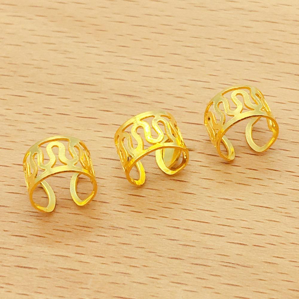 50 шт. Золотые бусины для дредов, серебряные кольца для волос, аксессуары для волос, трубочки для косичек своими руками