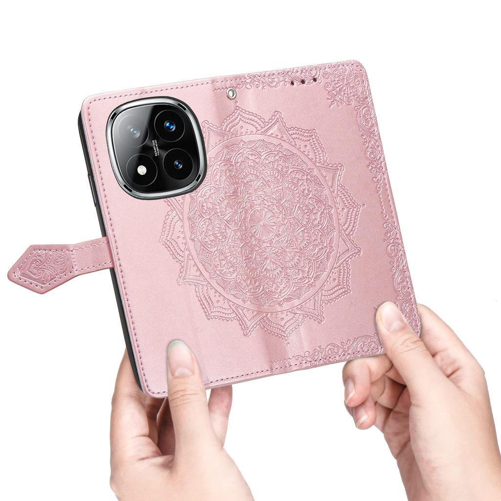 Чехол-кошелек для Xiaomi Redmi Note 14 Pro 5G/Poco X7 5G с рисунком 'Мандала Цветок', кожаный чехол для телефона, подставка для просмотра