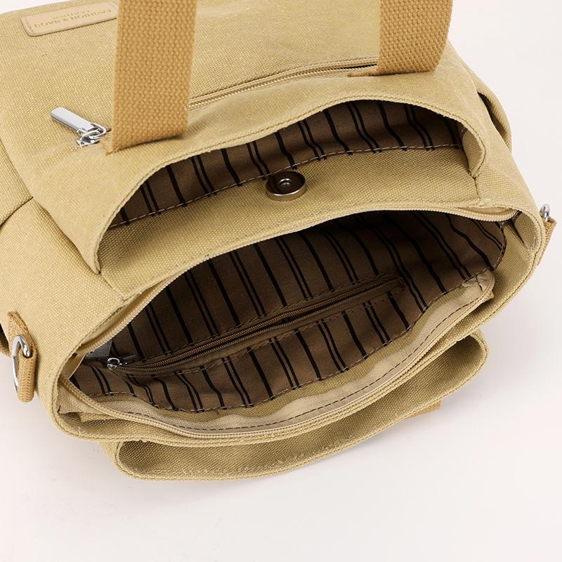 Женская сумка через плечо, большая вместительная сумка из холста