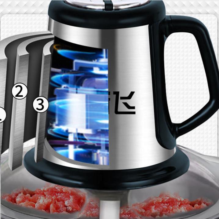 Электрический измельчитель из нержавеющей стали емкостью 2 л, мясорубка, кухонный комбайн, слайсер, мясорубка из нержавеющей стали, кухонный слайсер