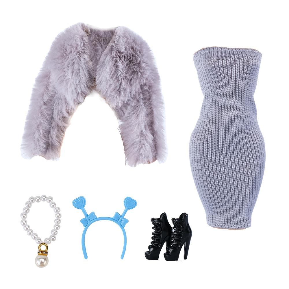 Повседневная одежда для куклы Элегантная одежда Элегантная меховая куртка для кукол BJD 1/6 30 см для кукол 11,5"