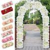Simulated Flowers Combo Artificial Flowers In Rows Realistic Faux Silk Flowers with Back Frame for DIY Wedding Arch Backdrop Party Decor