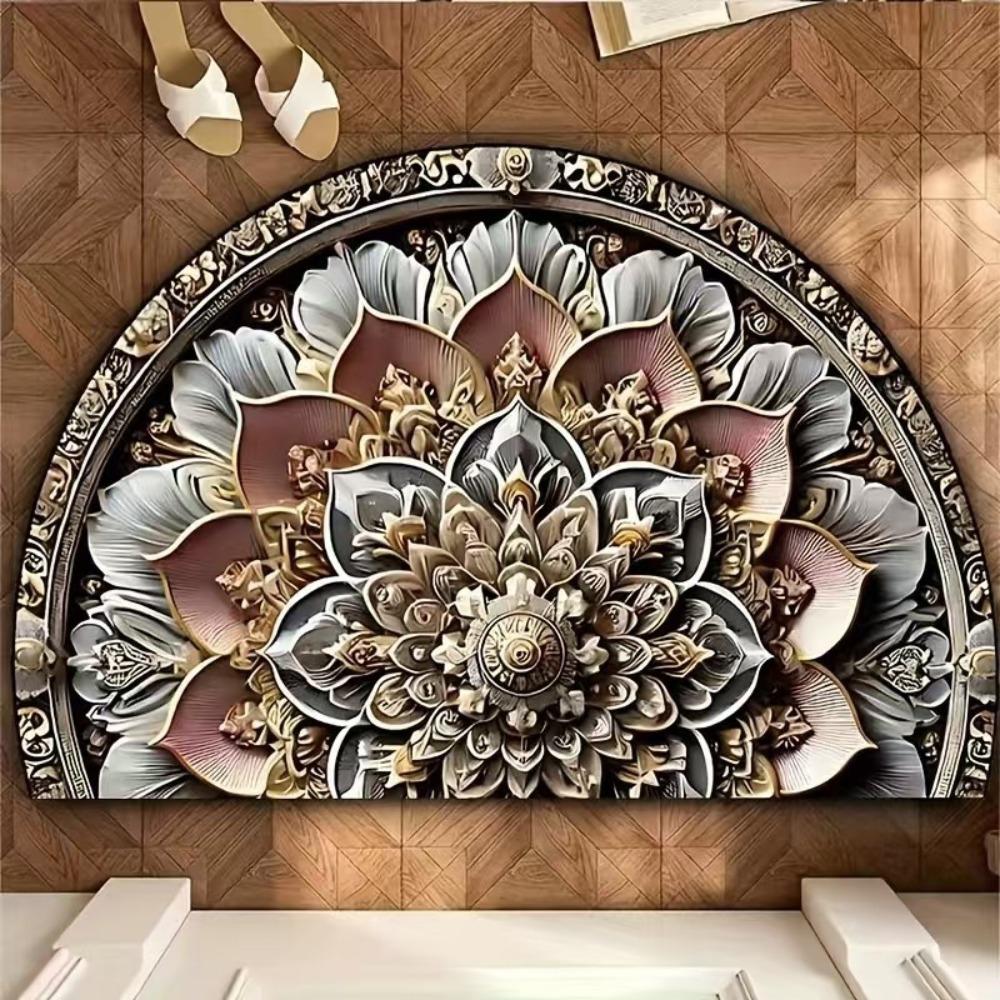 Flower Floral Welcome Rugs Non Slip Door Mat High Quality Entrance Mat Indoor Outdoor