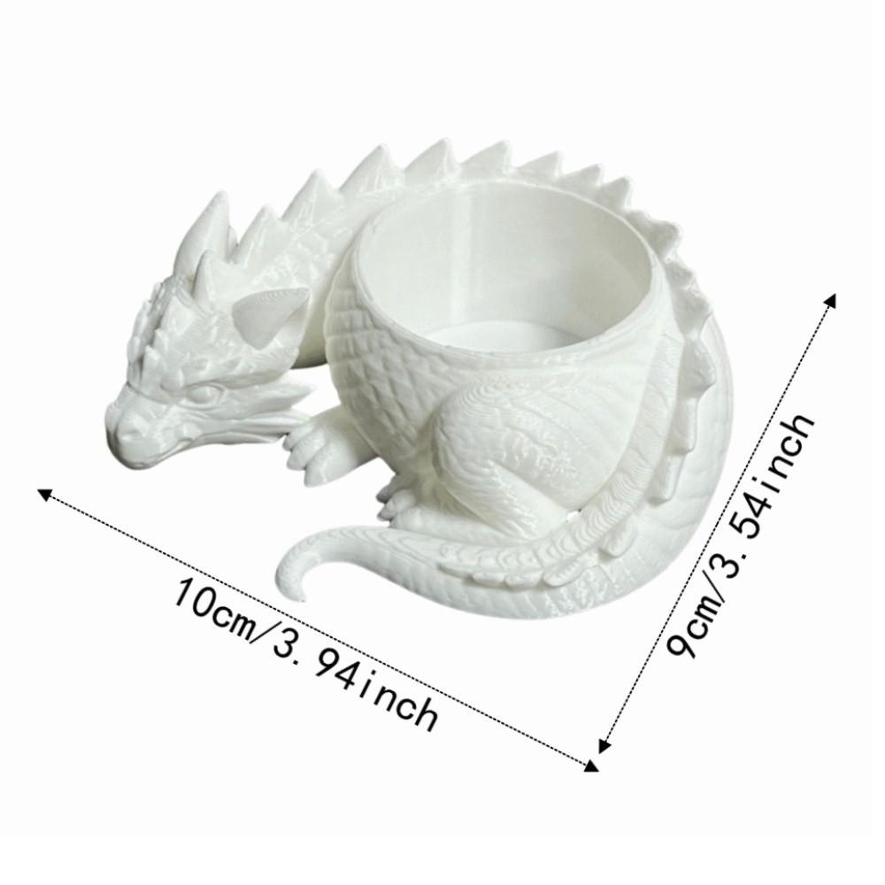 3D Printed Dragon Shaped Plant Pot Creative Animals Flower Pot Succulent Planter for Yard Garden