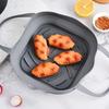 20 см Силиконовая корзина для аэрофритюрницы Поддон Кастрюля с ручкой 8 дюймов Квадратная форма для выпечки аэрофритюрницы Вкладыш Складные кухонные аксессуары для приготовления пищи
