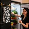 Daisy Waffle Towels, Floral Hand Towel, Floral Black & White Decor for Kitchen Bathroom, Gift for Hostess, Daisy Gift Dish Tea Towels,16x24 Inch.