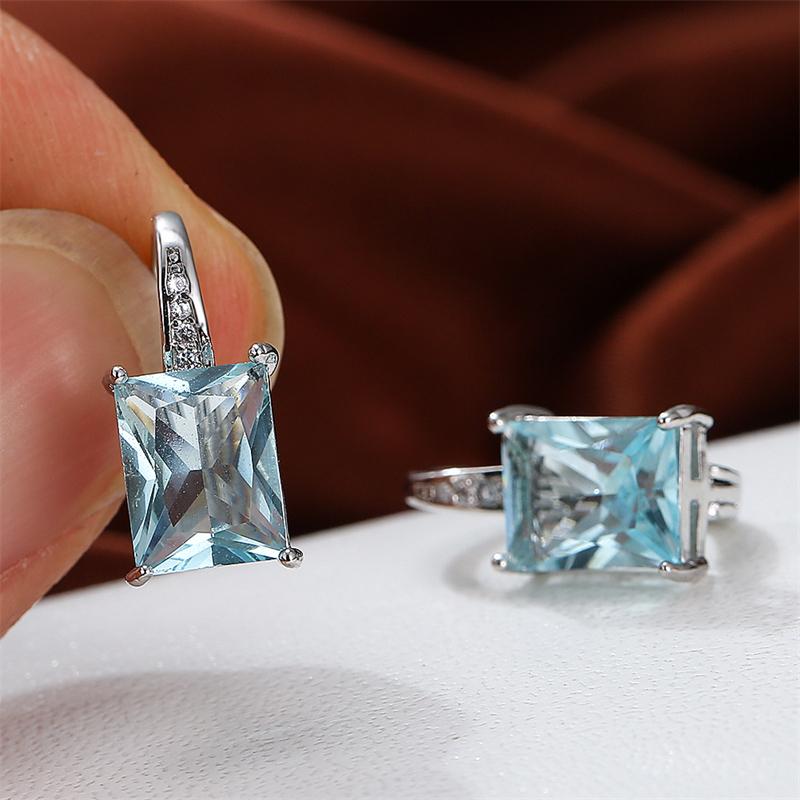 Модные квадратные серьги женские серьги-кольца принцесса свадебные украшения для помолвки подарки