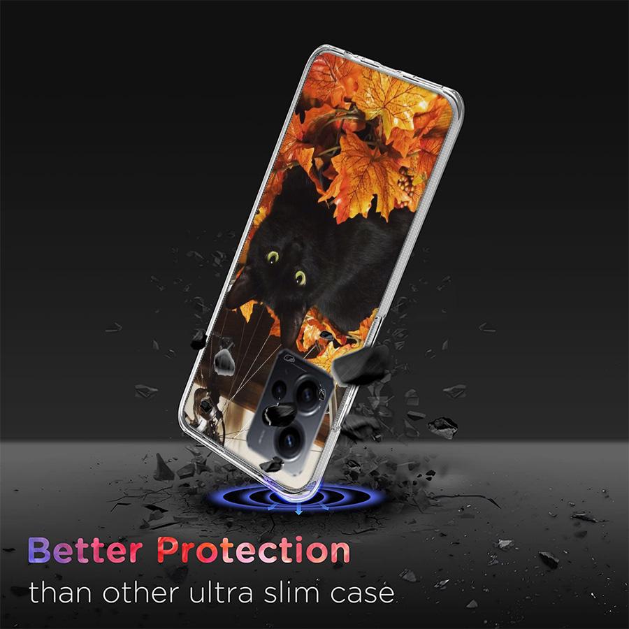 Autumn Maple Leaf Black Cat Phone Case For Redmi Note 14 15 Pro 5G 13 12 Pro Plus 11 11T 11E 11S 10 Pro 10S 9 9S Cover Cell Clea