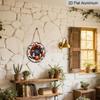 2D Flat, 1pc Retro Halloween Aluminum Wall Decoration - Ghost Lanterns, Bats, Autumn Leaves - Easy to Hang Indoor And Outdoor Decor, Perfect for Fall