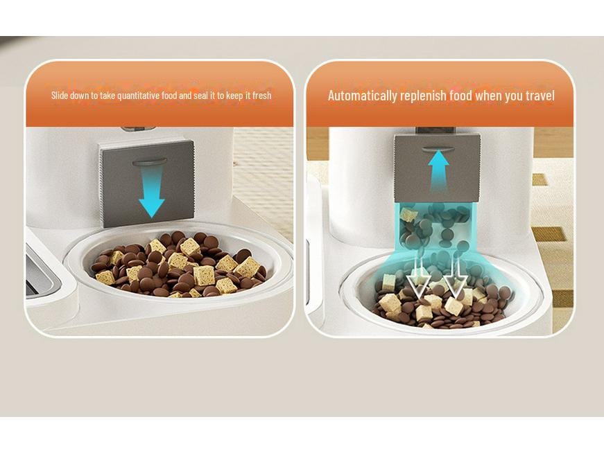 Автоматическая кормушка и поилка для домашних животных с двумя мисками для кошек и собак