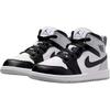 Air Jordan 1 Mid kids mid-top basketball shoes white black comfortable versatile durable for little kids & big kids DQ8424-101