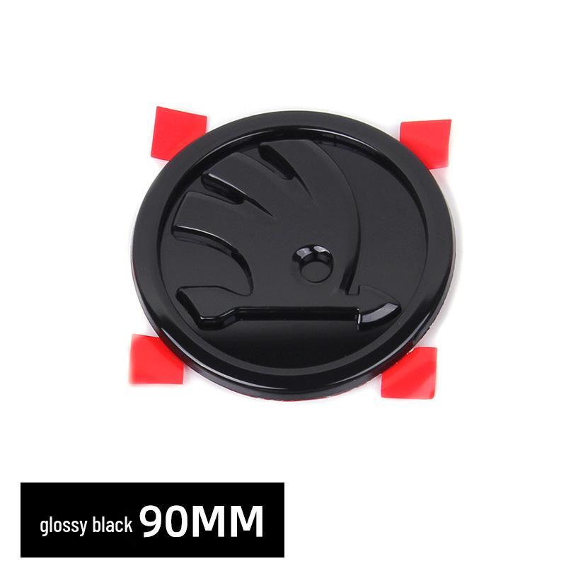 Совместимо со Skoda: Octavia, Fabia 80 мм Передние и задние черные эмблемы, 90 мм Задняя эмблема