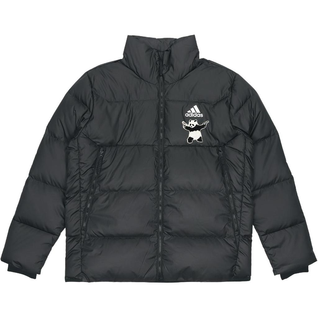 Adidas Panda Embroidered Outdoor Sports Warm Bread Down Jacket Men Jacket Black GV5350(TEAM378-XMCX-X1)