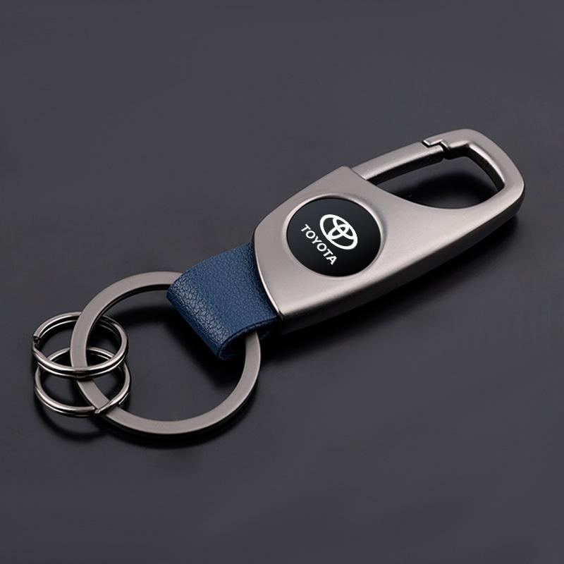 Car Logo KeyChain Keyring Key Holder for Toyota Corolla Prius Land Cruiser Rav4 Yaris Hilux CHR Camry Highlander Prado Accessory