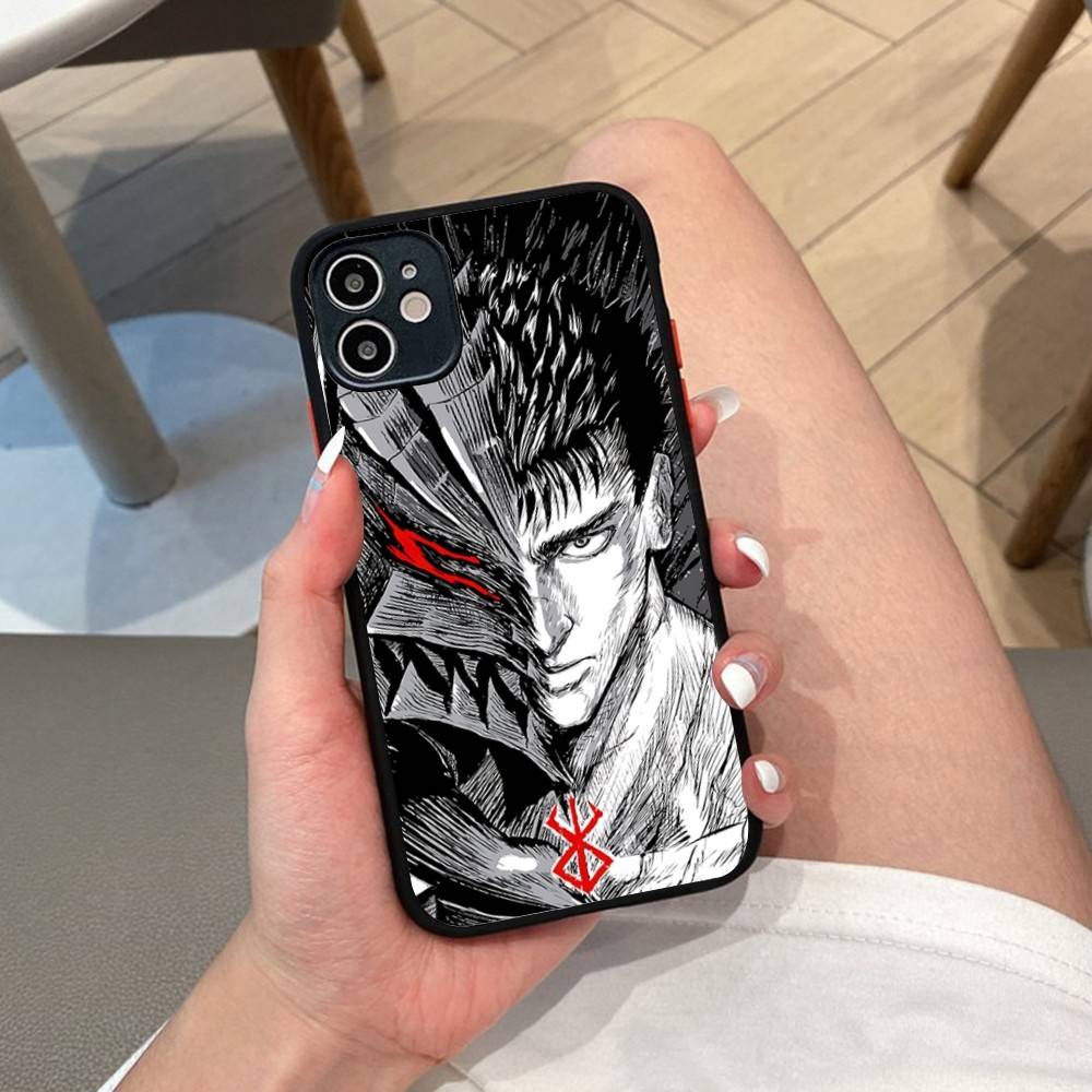 Горячий аниме чехол для телефона Berserk Guts Для IPhone 16 15 14 11 12 13 Pro Max Plus 12 XS Max Задняя крышка Матовый чехол