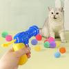 Funny Cat Interactive Teaser With Plush Ball Training Toy Creative Kittens Mini Pompoms Games Toys Pet Accessories Cat Supplies
