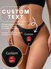 Women's Sexy Thong Panties Customized Text Printed Pattern Comfortable Panties Low Waist Thong