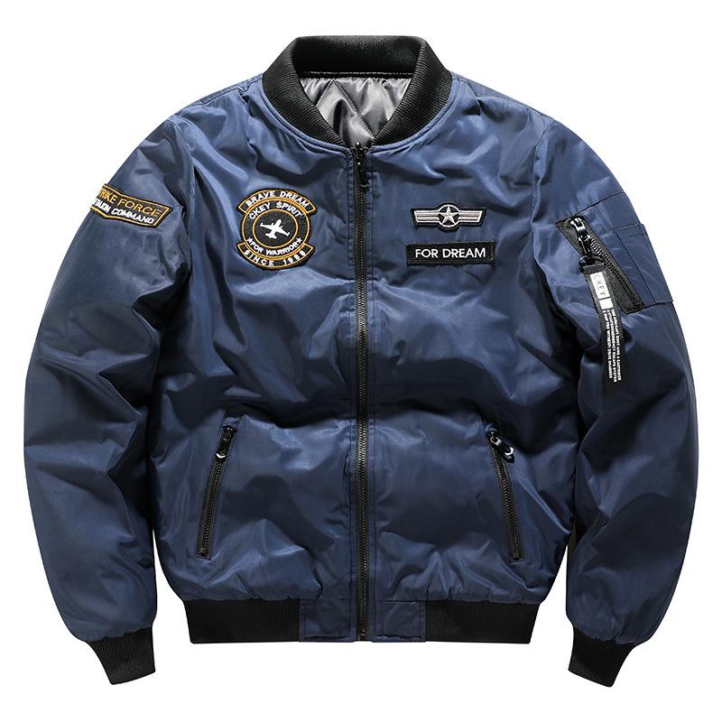 Мужская куртка Cross-Border MA-1 Flight Jacket - новая повседневная вышитая модная бейсбольная куртка с воротником