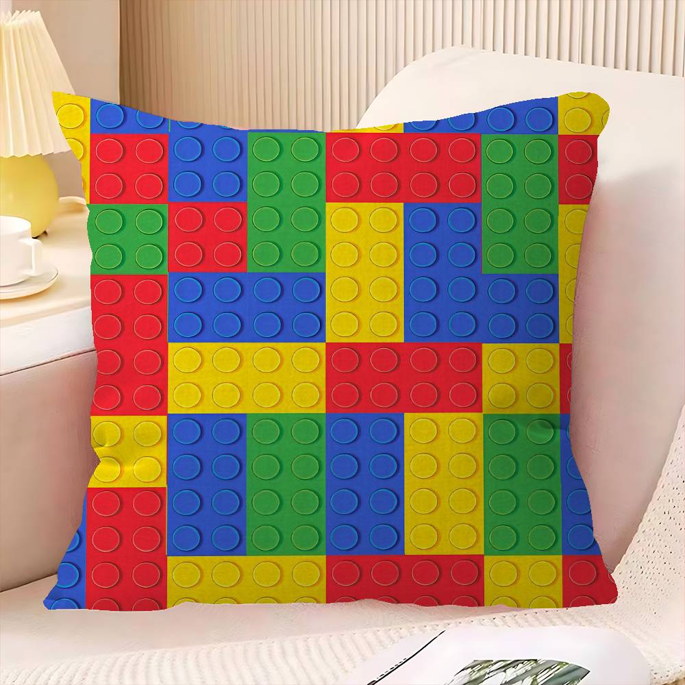 Building Toys Pillow Gifts Home Office Furnishings Bedroom Sofa Car Cushion Cover Case 45x45cm