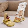 Ornament Capybara Doll Phone Holder Animal Figurines Capybra Model Toy  Decorative Gifts