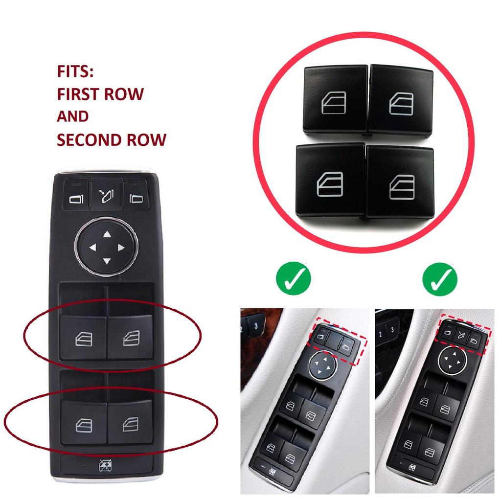 BDP109-1 4X Window Switch Button Cover For Mercedes W204 W212 S212 A207 C207 X204 W176 W246 C117 X117 X166  X156 W166 2049055402