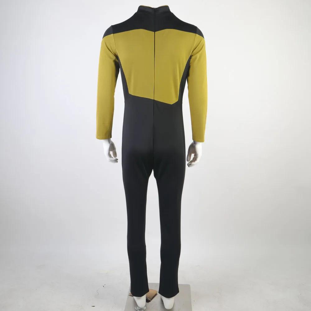 Star Yellow Jumpsuit Treks The Next Generation Unisex Adult Cosplay Costume Halloween Uniform