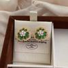Romantic Three-Dimensional Flower Stud Earrings, Inlaid With Zircon, Light Luxury, Exquisite, Shining, Versatile, Showing Temperament, High-End