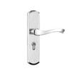 Universal Adjustable Stainless Steel Indoor Door Lock Wooden Handle for Bedroom Security Tamper-Free Household Safety