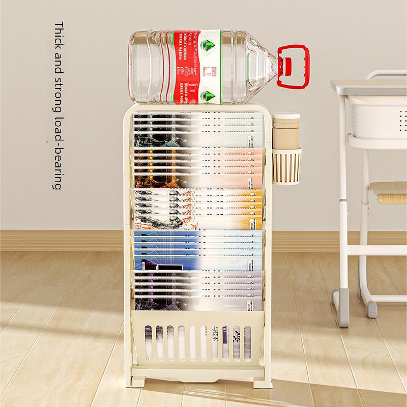 Передвижная книжная полка и стол на колесах: Многофункциональная стойка для хранения вещей для использования в классе или дома