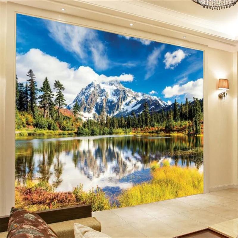 Natural Forest Landscape Wallpaper Bedroom Sofa Background Wall Mural Living Room Decoration 3d Wallpaper
