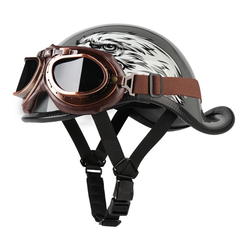 VGV Полушлем мотоциклетный шлем Электромобиль велосипед Езда Локомотив для Круизера Ретро Четыре сезона Унисекс подросток ребенок