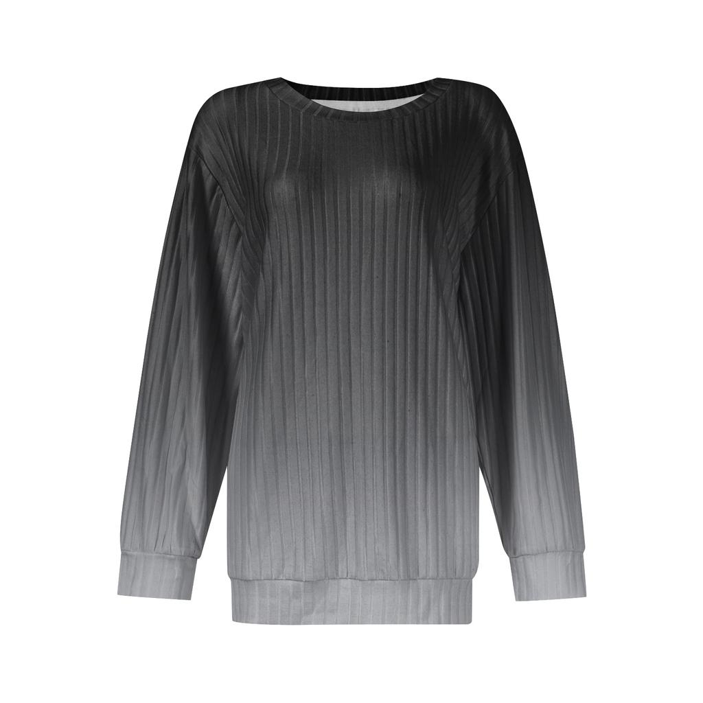 Женский зимний топ с круглым вырезом из легкого хлопка с начесом и принтом в стиле колор-блок