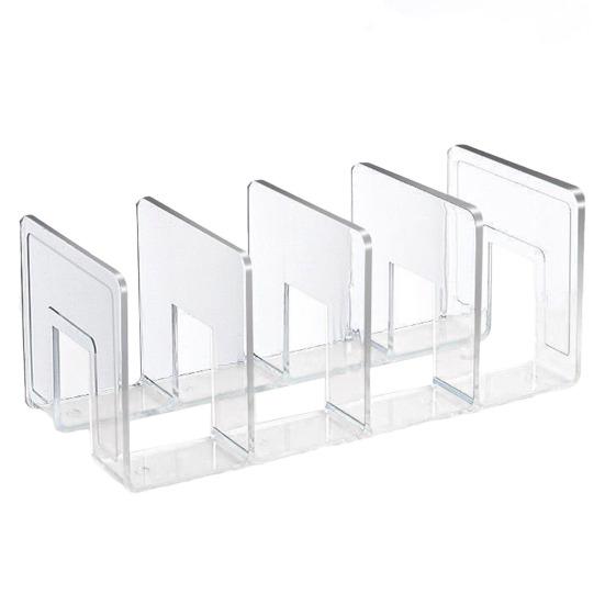 File Organizer for Desk 4 Compartments Large Magazine Manager Document Holder Thickened Bookshelf for Office Home