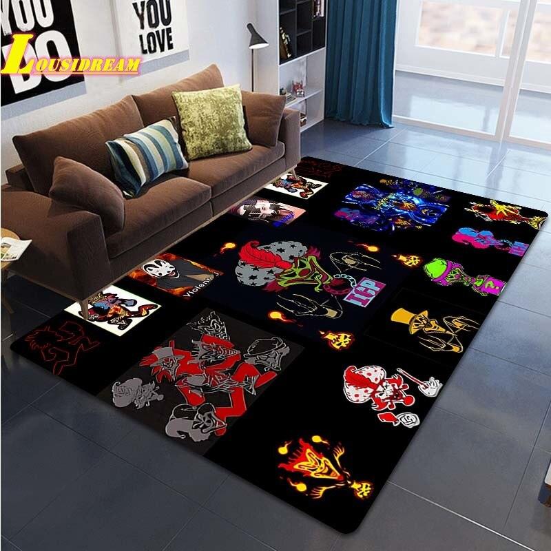 Коврик с принтом Crazy Clown Band Juggalo Band, ковер для гостиной, спальни, домашний декор, большой ковер, детский коврик для игр, коврик для ползания, коврик для йоги, коврик для пикника