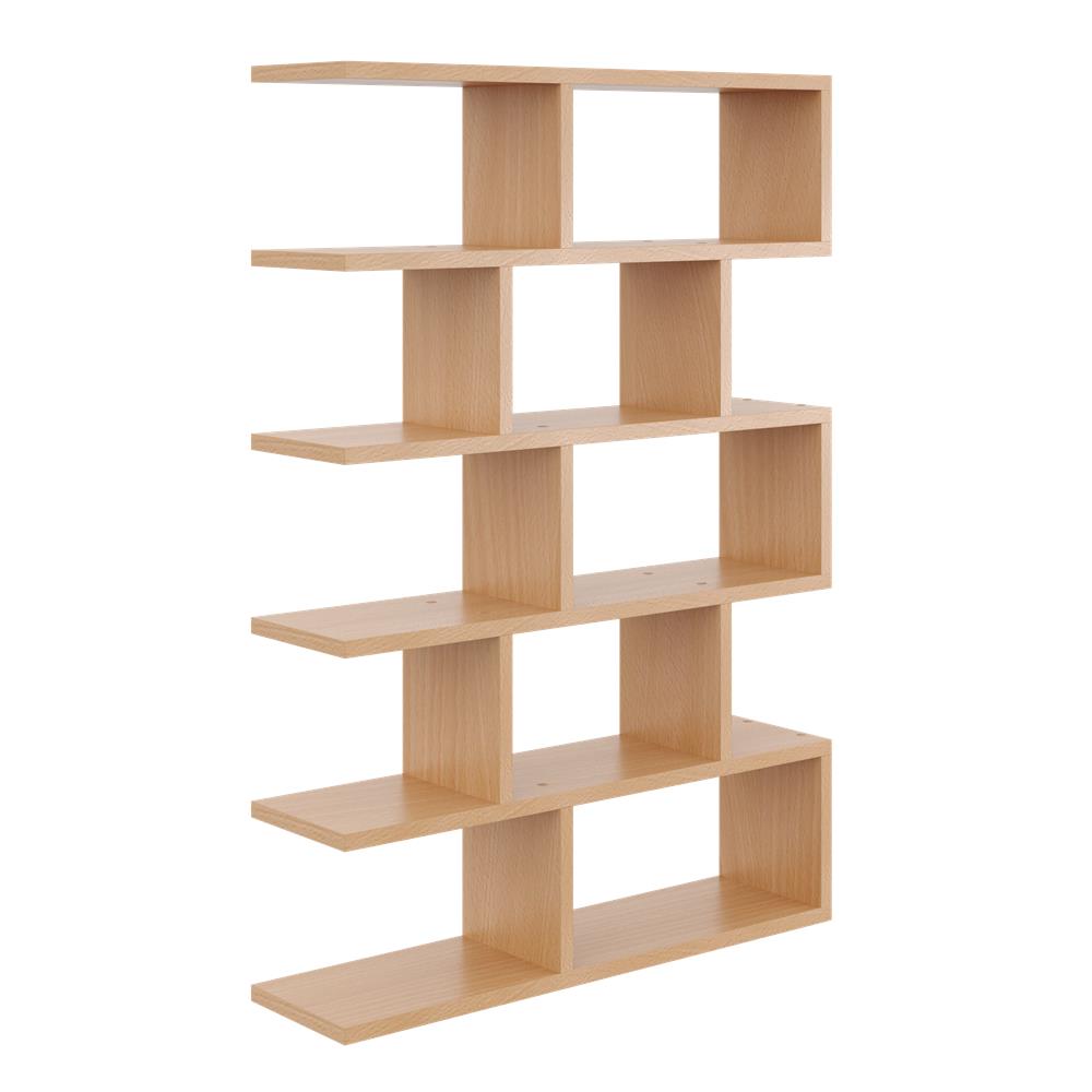 Modern Open Bookcase with Wall Shelves, Bookcase - No. 4 gray