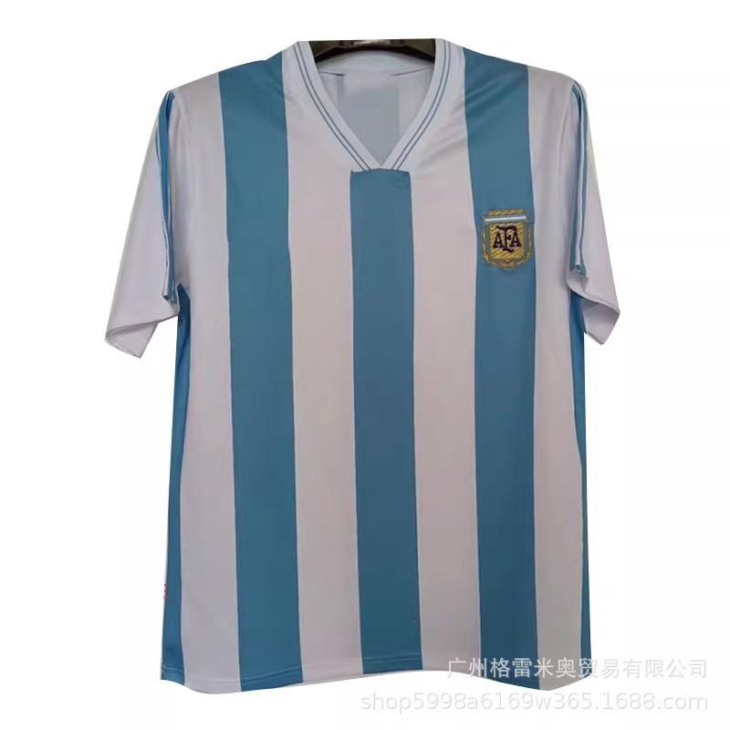 Retro Argentina National Team Soccer Jersey 1978 1986 1998 2006 Striped Football Shirt Men Fall Winter