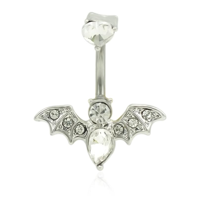 Кольцо для пупка с цирконием Cross Border в форме змеи с рисунком черепа