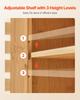 Bathroom Wall Cabinet, 2 Doors and Adjustable Shelf, Over the Toilet Storage Medicine Cabinet Wall Mounted, Hanging Organizer with Shelves and Open