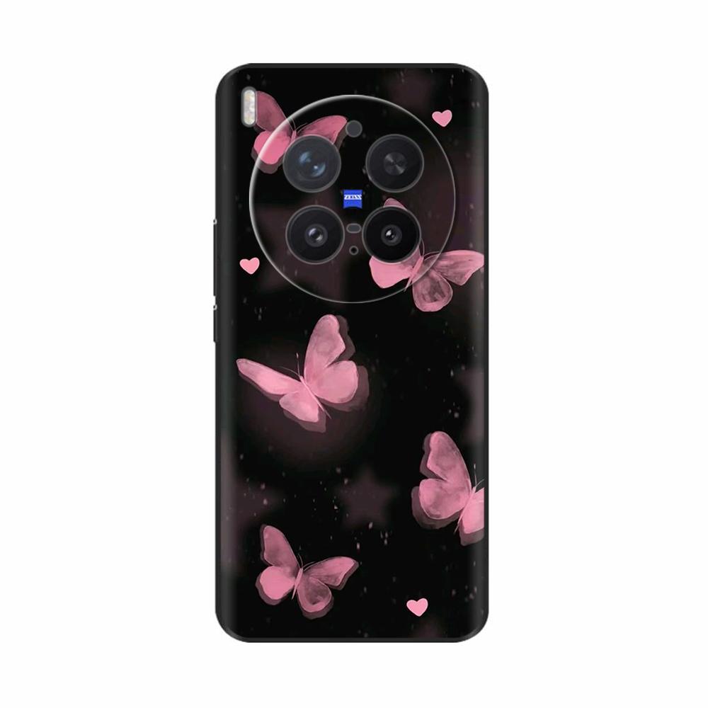 Чехол для VIVO X300 Pro Милый Мультяшный Кот Бабочка Мягкий Силиконовый Ударопрочный Бампер Чехол для Vivo X300 Fundas Защитные Чехлы