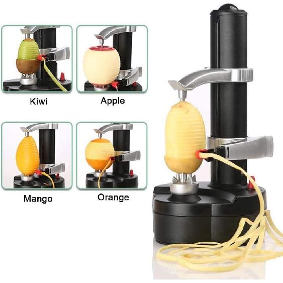 Electric Potato Peeler Automatic Potato Peeler Machine, Electric Peeler Fruits and Vegetables, Apple Peeling Machine for Kitchen [1 Adapter 2 Extra