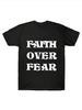 The Unique Faith Overcomes Fear Lettering On The Front Is Perfect For Casual Wear In Summer Or As A Christmas Gift