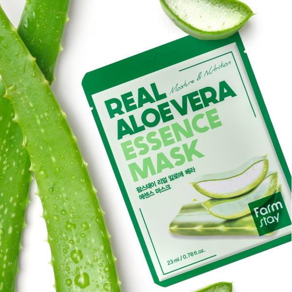 FARM STAY Real Aloe Vera Essence Mask 23ml (3 Options)