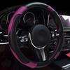 Breathable Car Interior Accessory Leather Steering Wheel Cover, Non-Slip Wrap with Honeycomb Ventilation Non Slip Driving Grip Cover Holes,