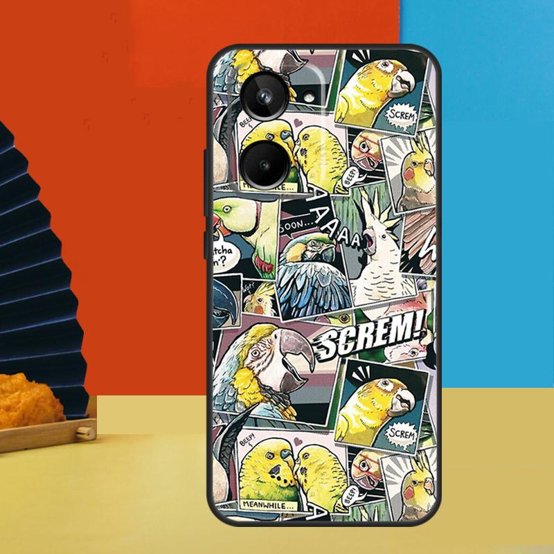 Colorful Parrots For Realme 15 Pro 10 11 12 13 14 Pro Plus GT6 GT7 C51 C53 C55 C61 C63 C65 C67 C71 C75 Case