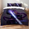 D-Охотники на демонов Тематический K-pop Постельный комплект Красочный принт Полиэстер Простыня Пододеяльник Детский подарок Домашний текстиль
