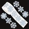 500pcs Winter Snowflake Sticker Roll, Laser Silvery Sealed Waterproof Self-Adhesive Christmas Stickers - Christma Gift Tags