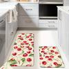 1 шт. против усталости кухонные коврики с красным вишневым принтом водонепроницаемый нескользящий толстый мягкий кухонный коврик сверхмощный комфортный коврик для кухни