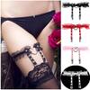 Sexy Spike Elastic Lace Garter Belt Lingerie Punk Gothic Suspender Thigh Belt Leg Necklace Jewelry With Rivet For Women Girl